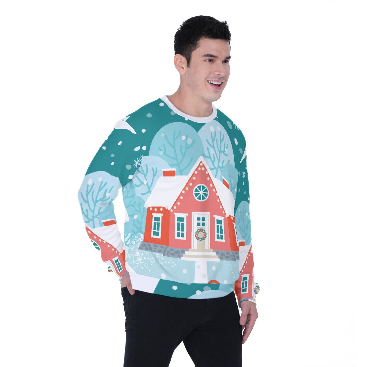 All-Over Print Men's Heavy Fleece Sweatshirt