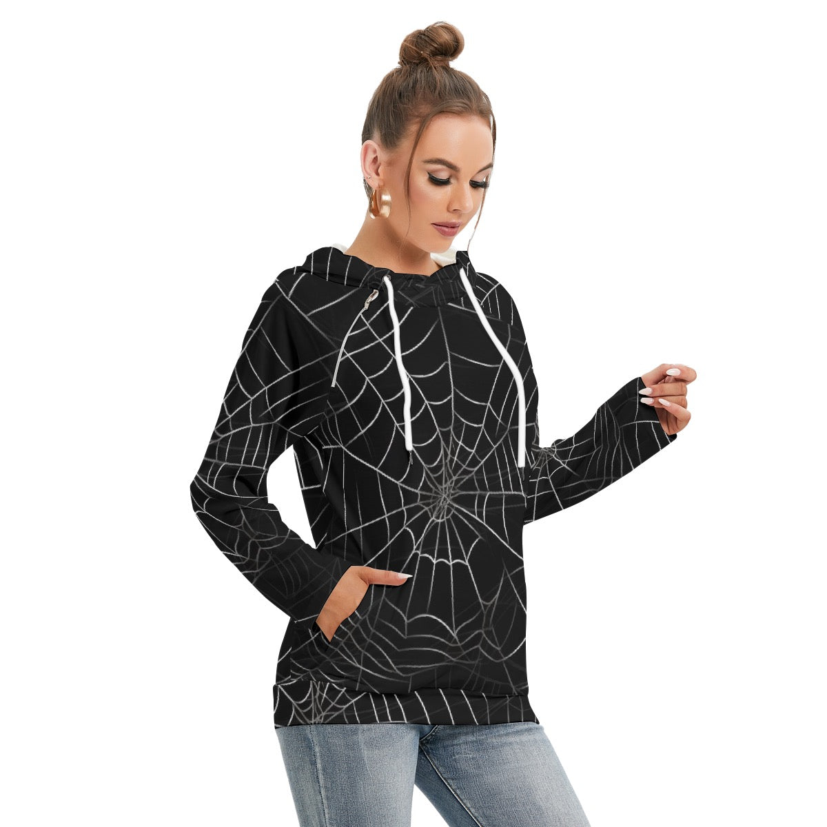 All-Over Print Women's Hoodie With Double Hood