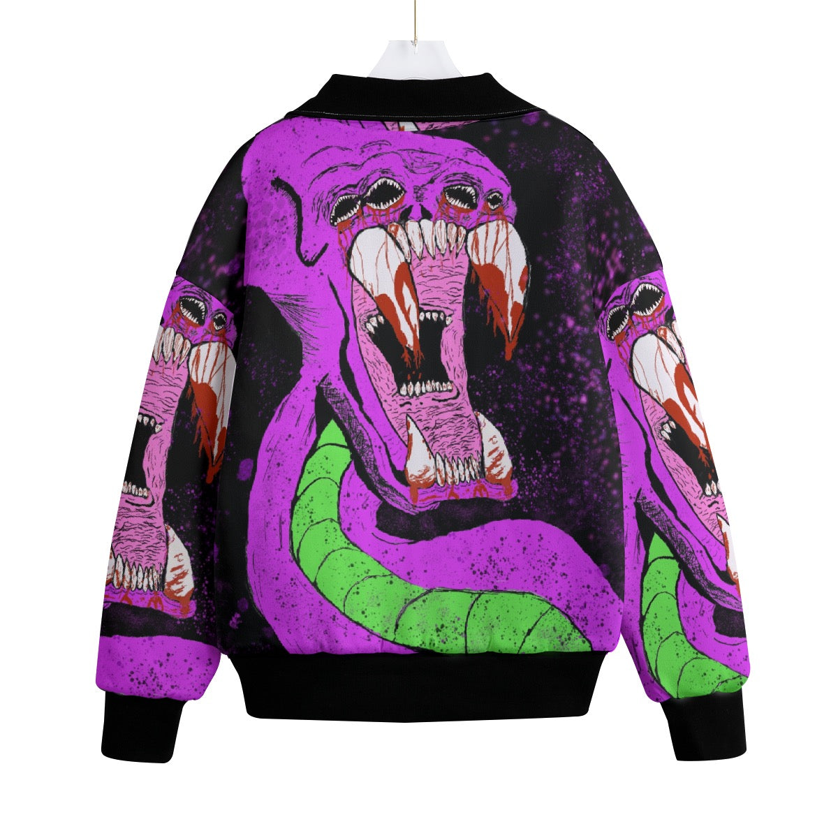 All-Over Print Unisex Knitted Fleece Lapel Outwear