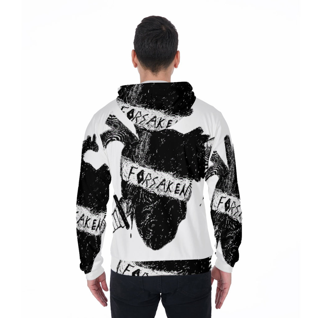 All-Over Print Zip Up Hoodie With Pocket