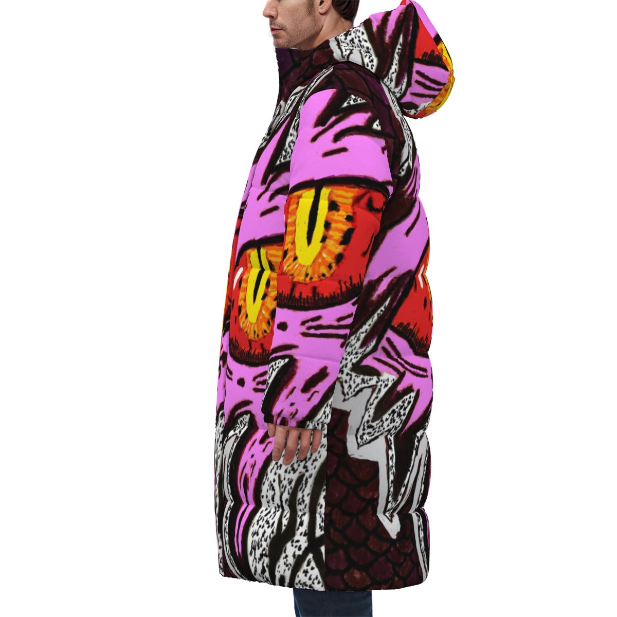 All-Over Print Unisex Long Down Jacket