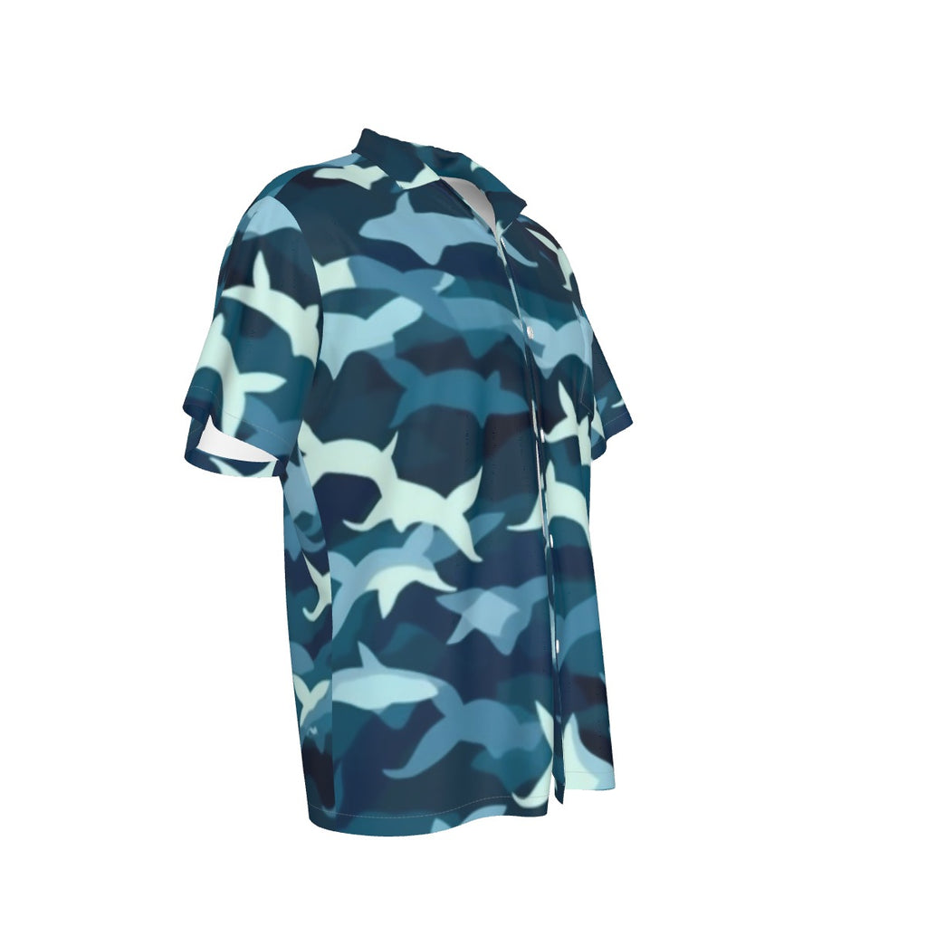All-Over Print Men's Hawaiian Shirt With Pocket