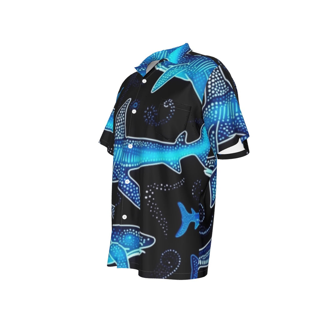 All-Over Print Men's Hawaiian Shirt With Pocket