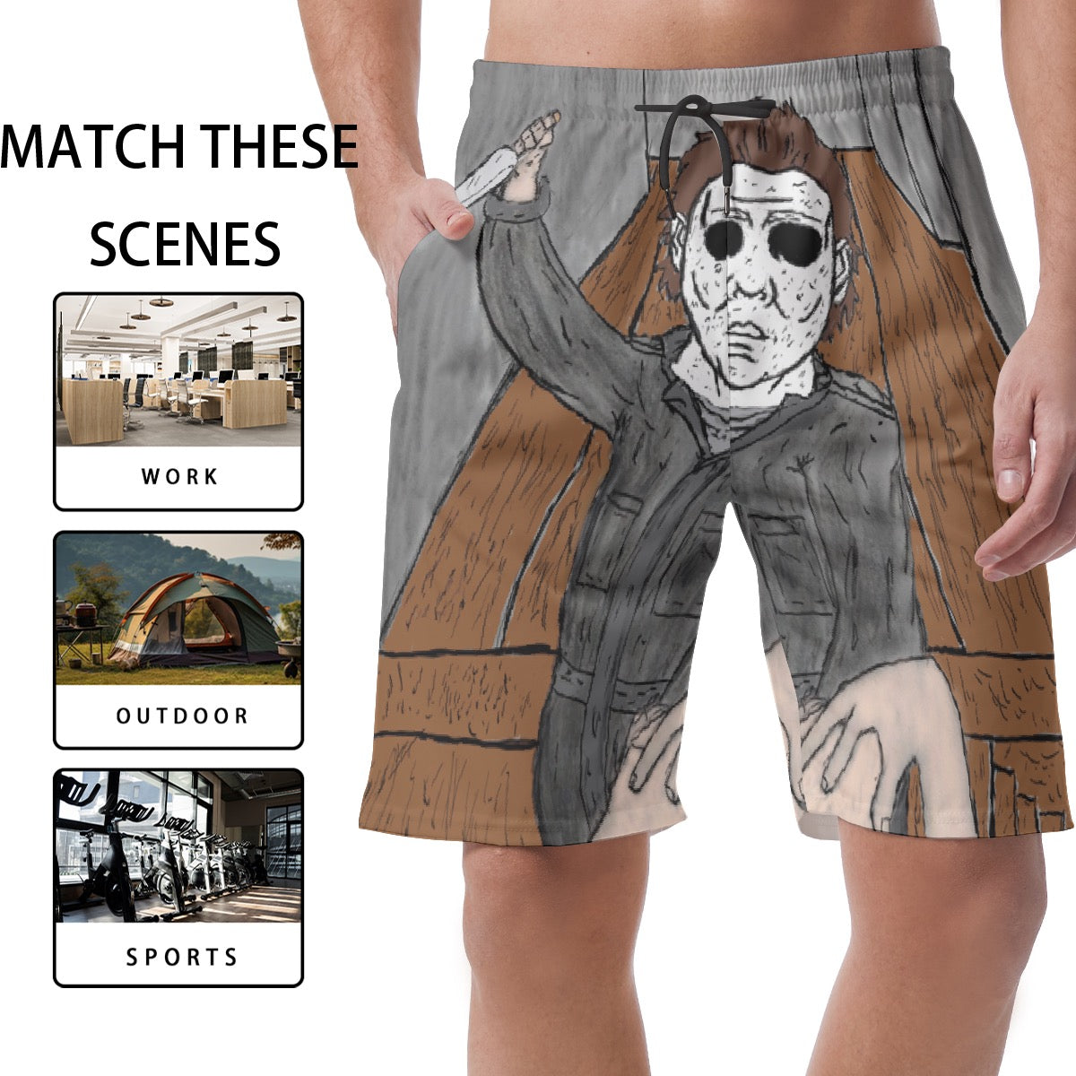 All-Over Print Men's Short Pants