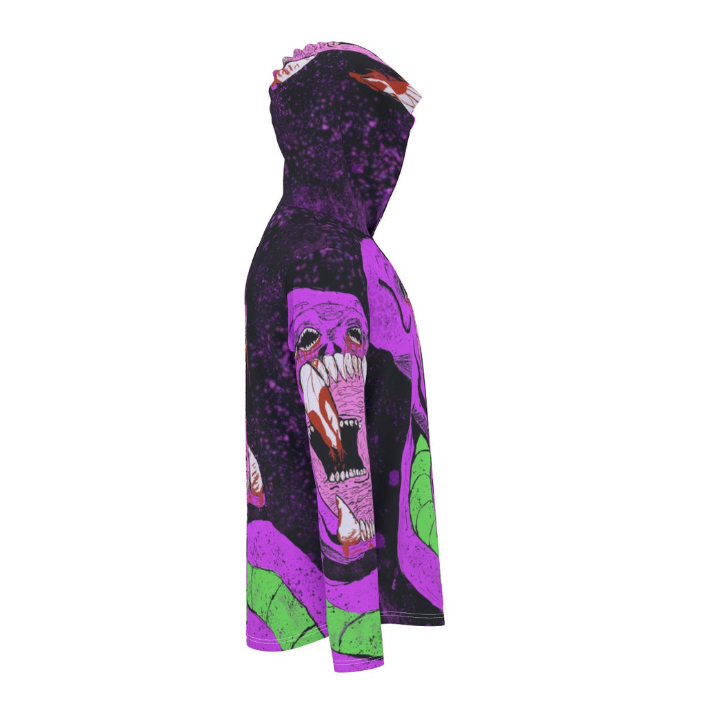 All-Over Print Men's Sunscreen  Sports Hoodie With Thumb Holes