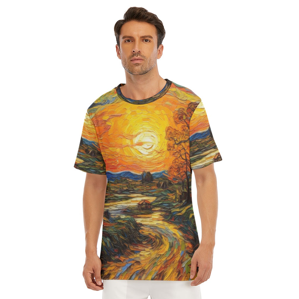 All-Over Print Men's O-Neck T-Shirt | 190GSM Cotton
