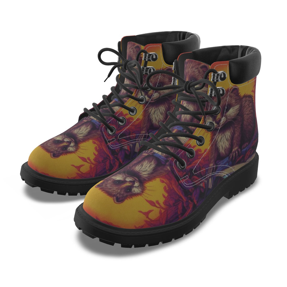 All-Over Print Men's Short Boots