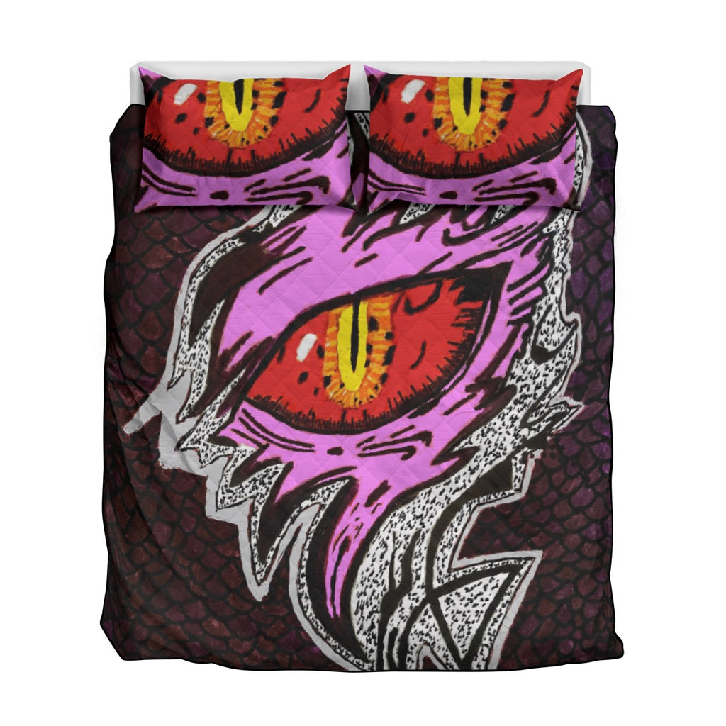 Quilt & Pillow Cases With  Edge-wrapping Strips