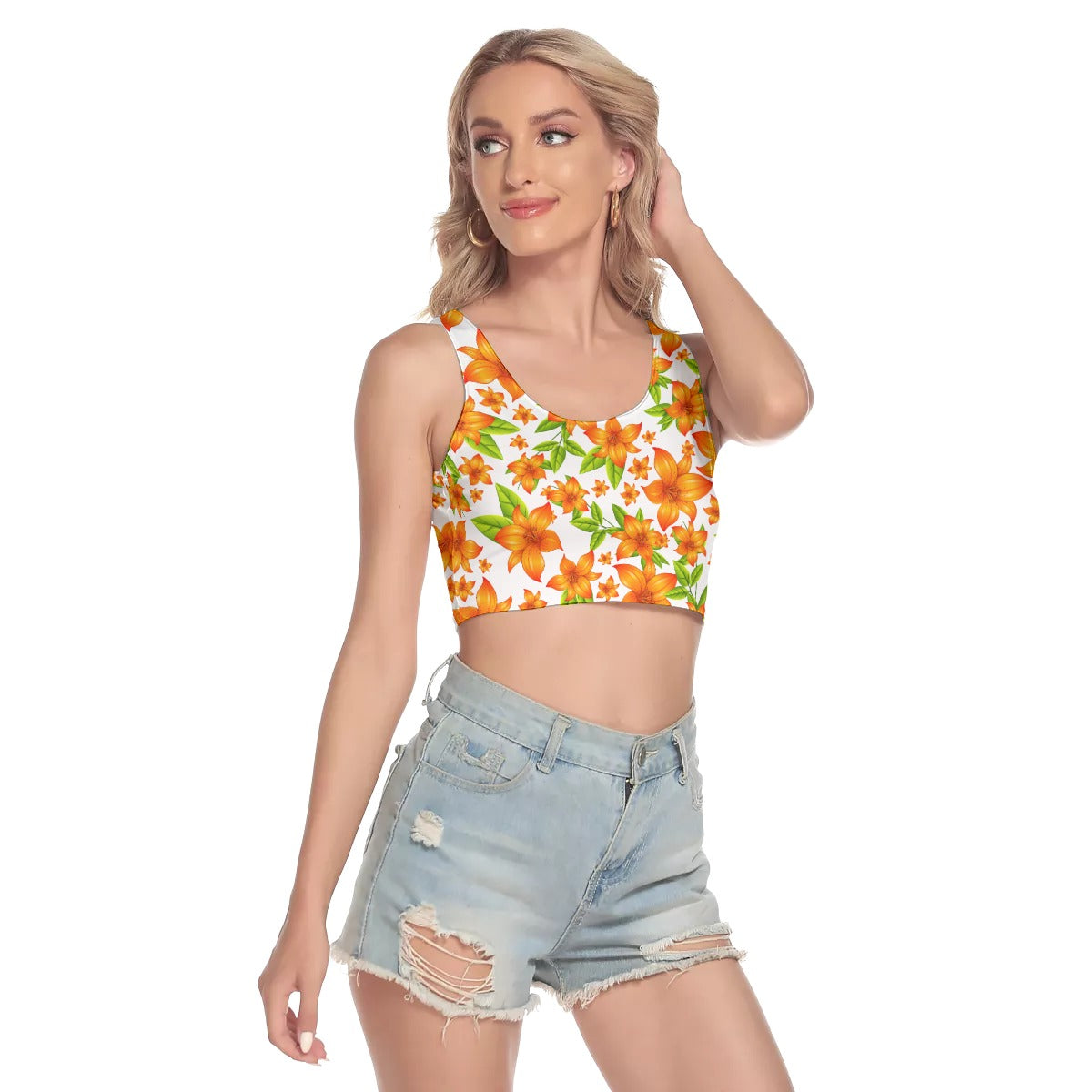 All-Over Print Women's Sport Crop Tank Top