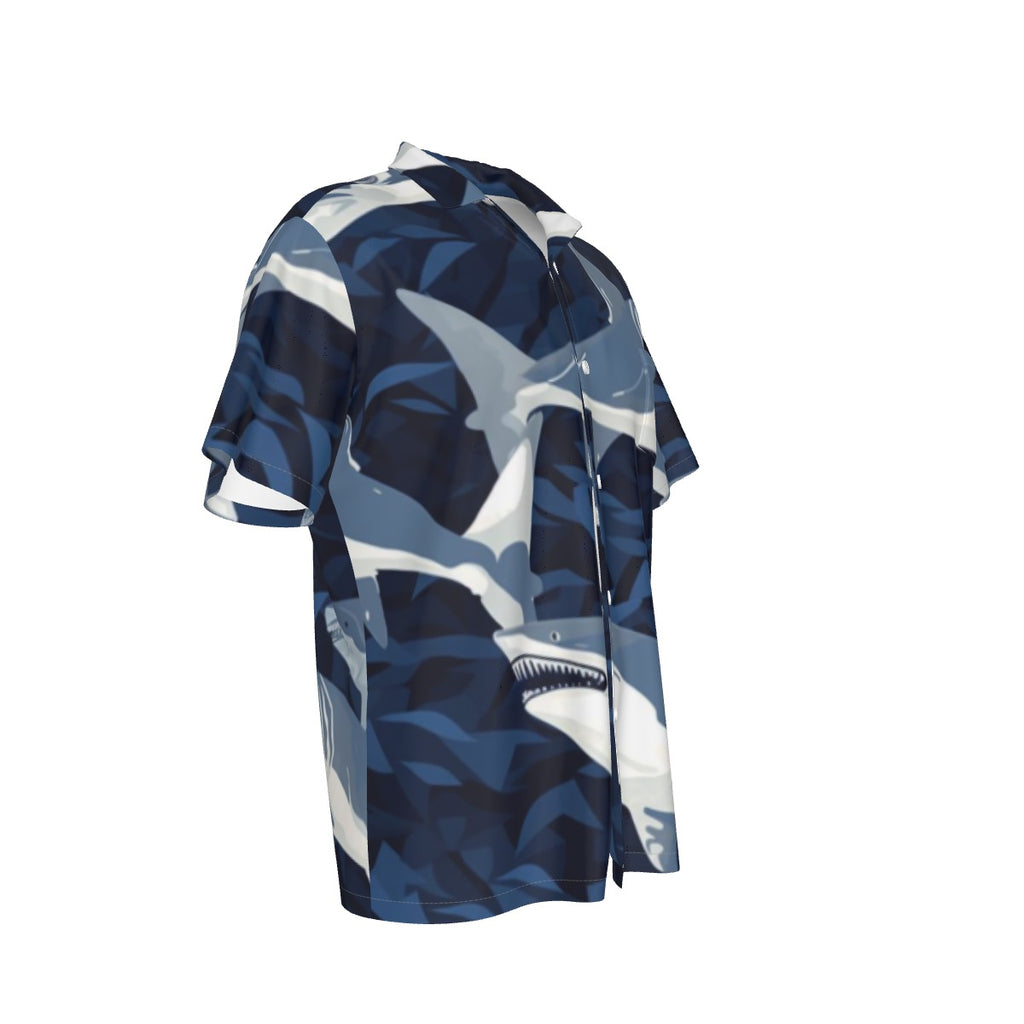 All-Over Print Men's Hawaiian Shirt With Pocket
