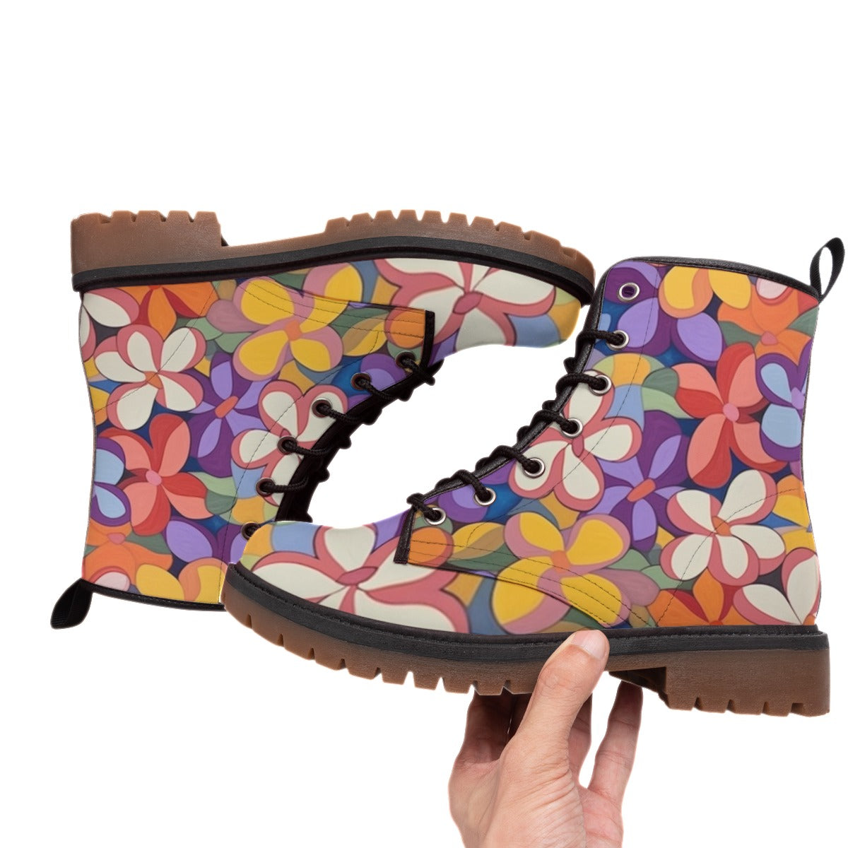 All-Over Print Men's Martin Short Boots