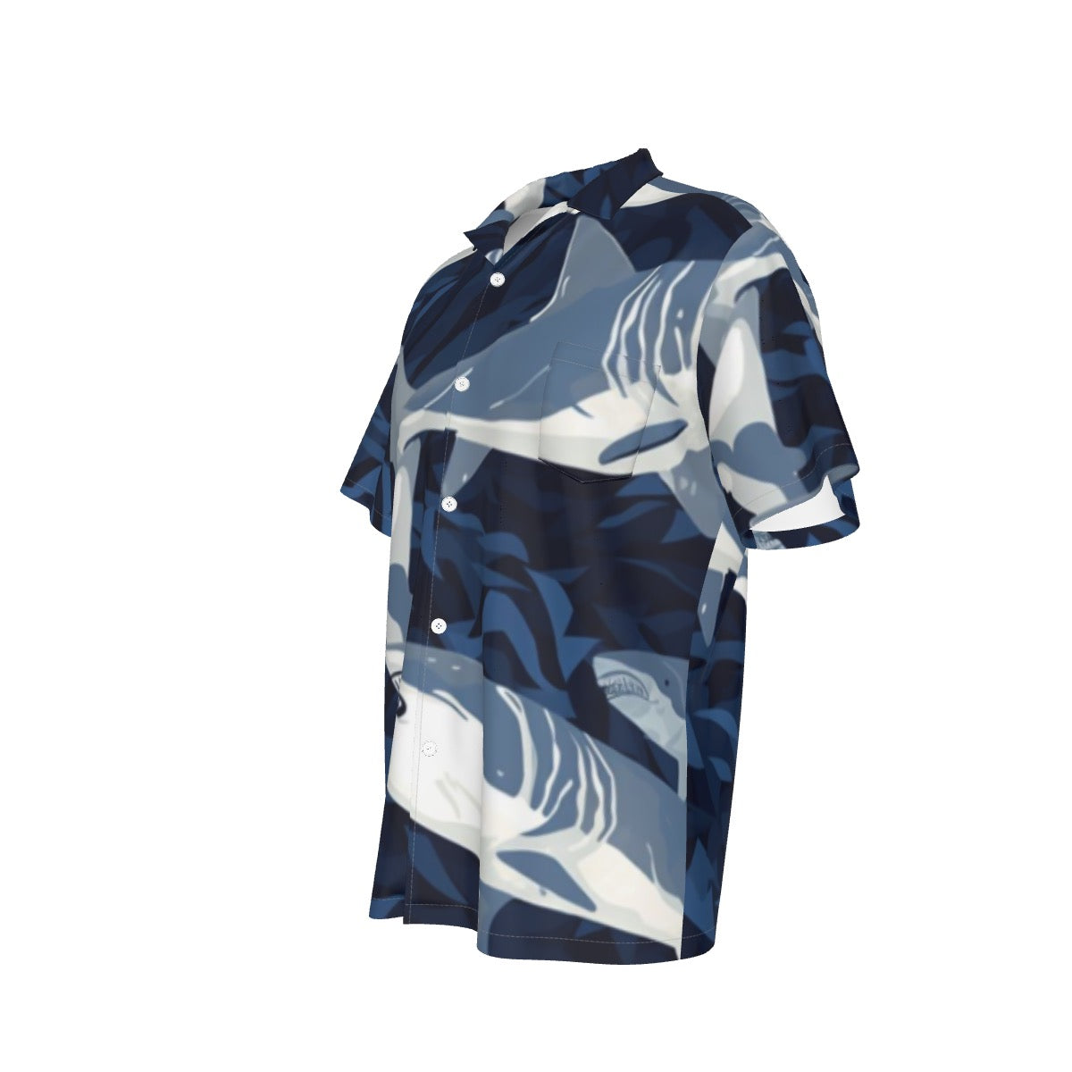 All-Over Print Men's Hawaiian Shirt With Pocket