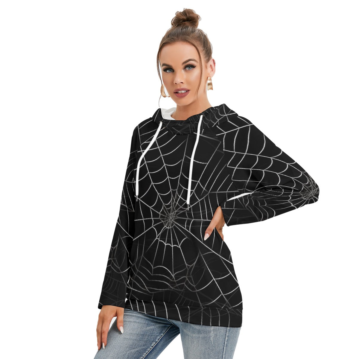 All-Over Print Women's Hoodie With Double Hood
