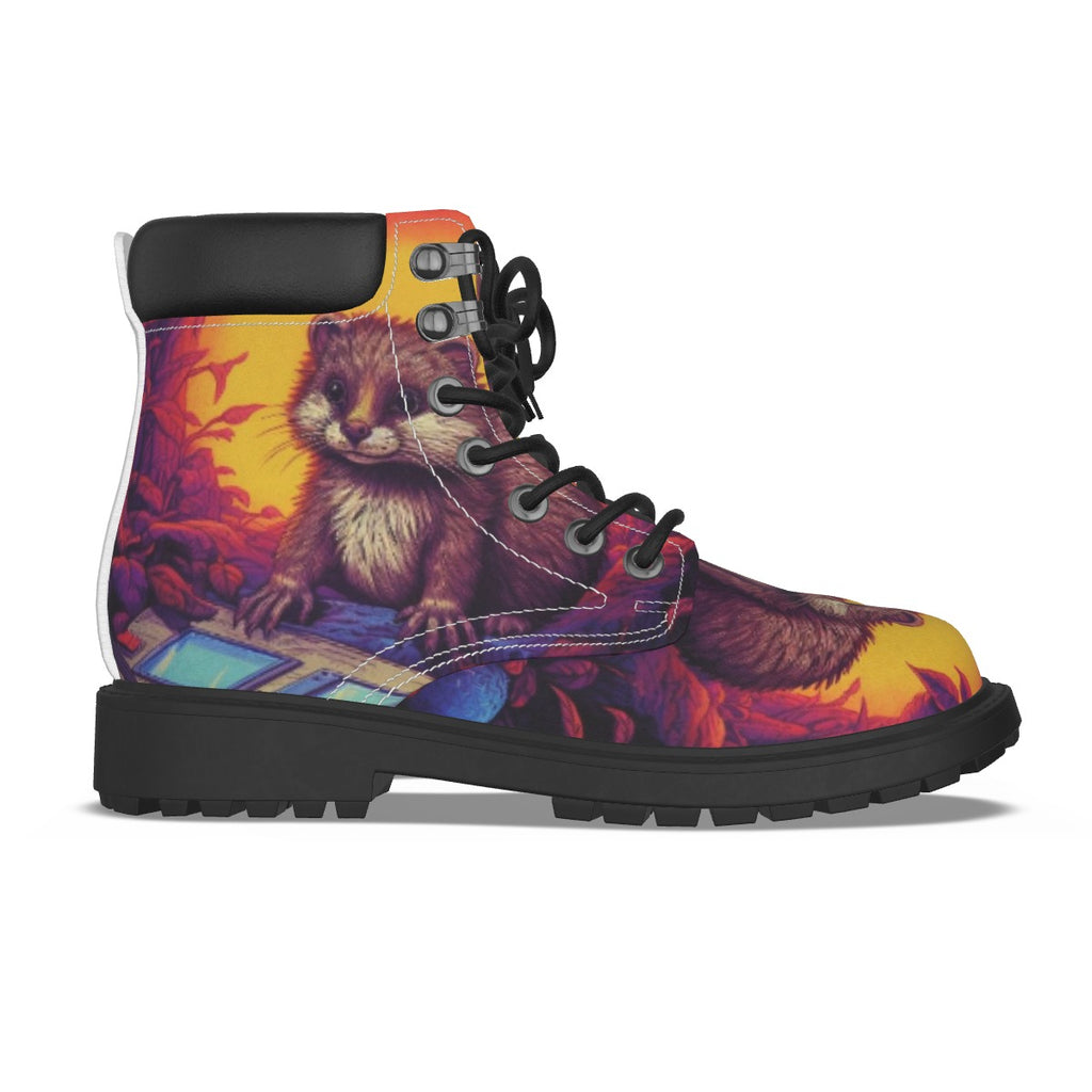 All-Over Print Men's Short Boots