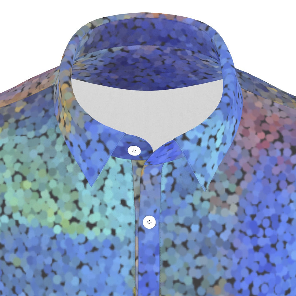 All-Over Print Men's Stretch Collar Polo Shirt
