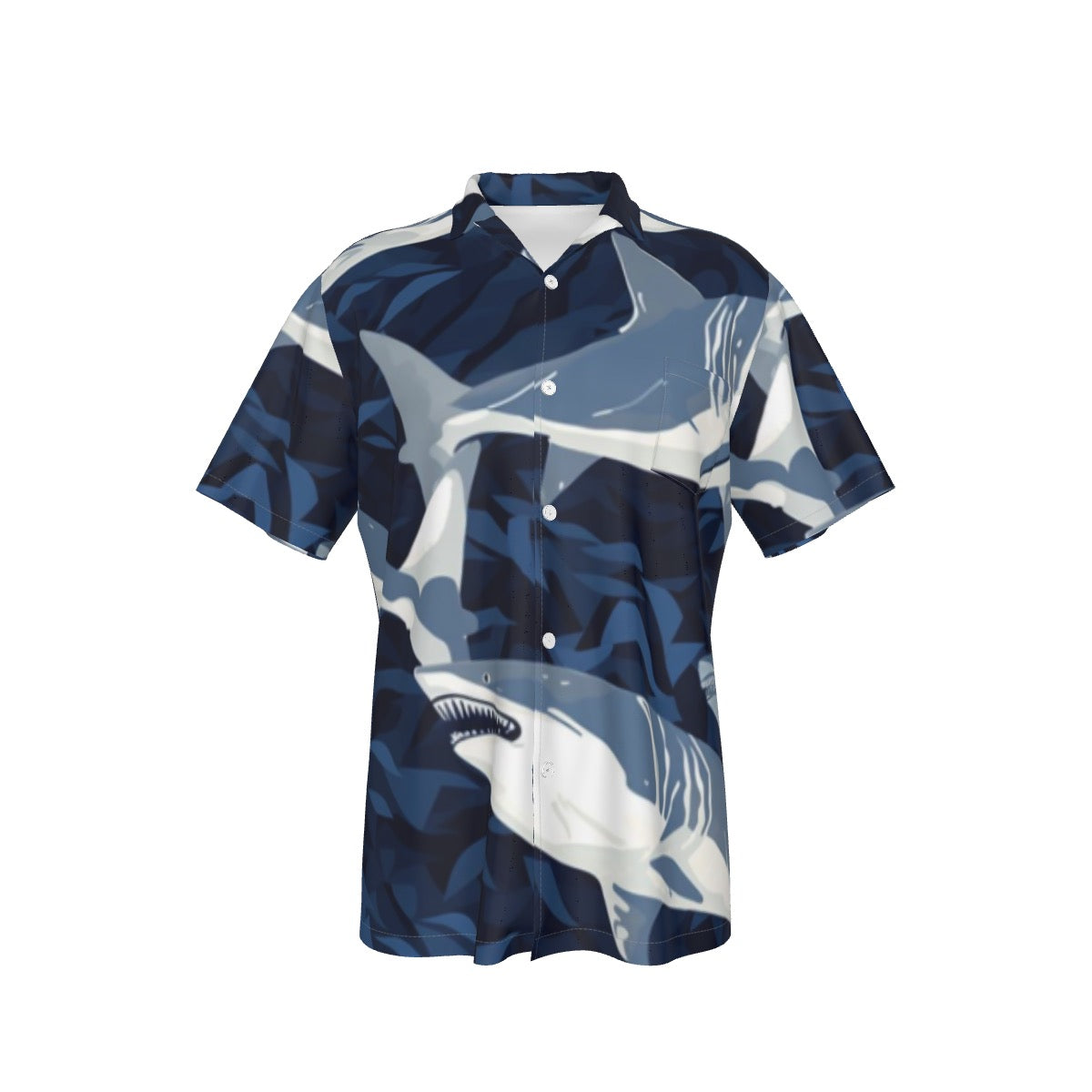 All-Over Print Men's Hawaiian Shirt With Pocket