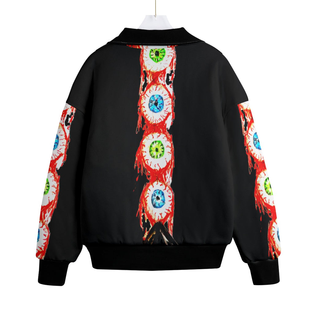 All-Over Print Unisex Knitted Fleece Lapel Outwear