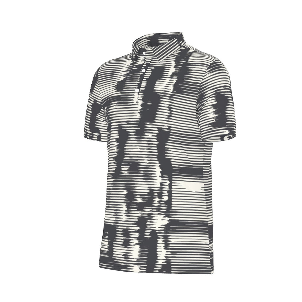All-Over Print Men's Stretch Collar Polo Shirt