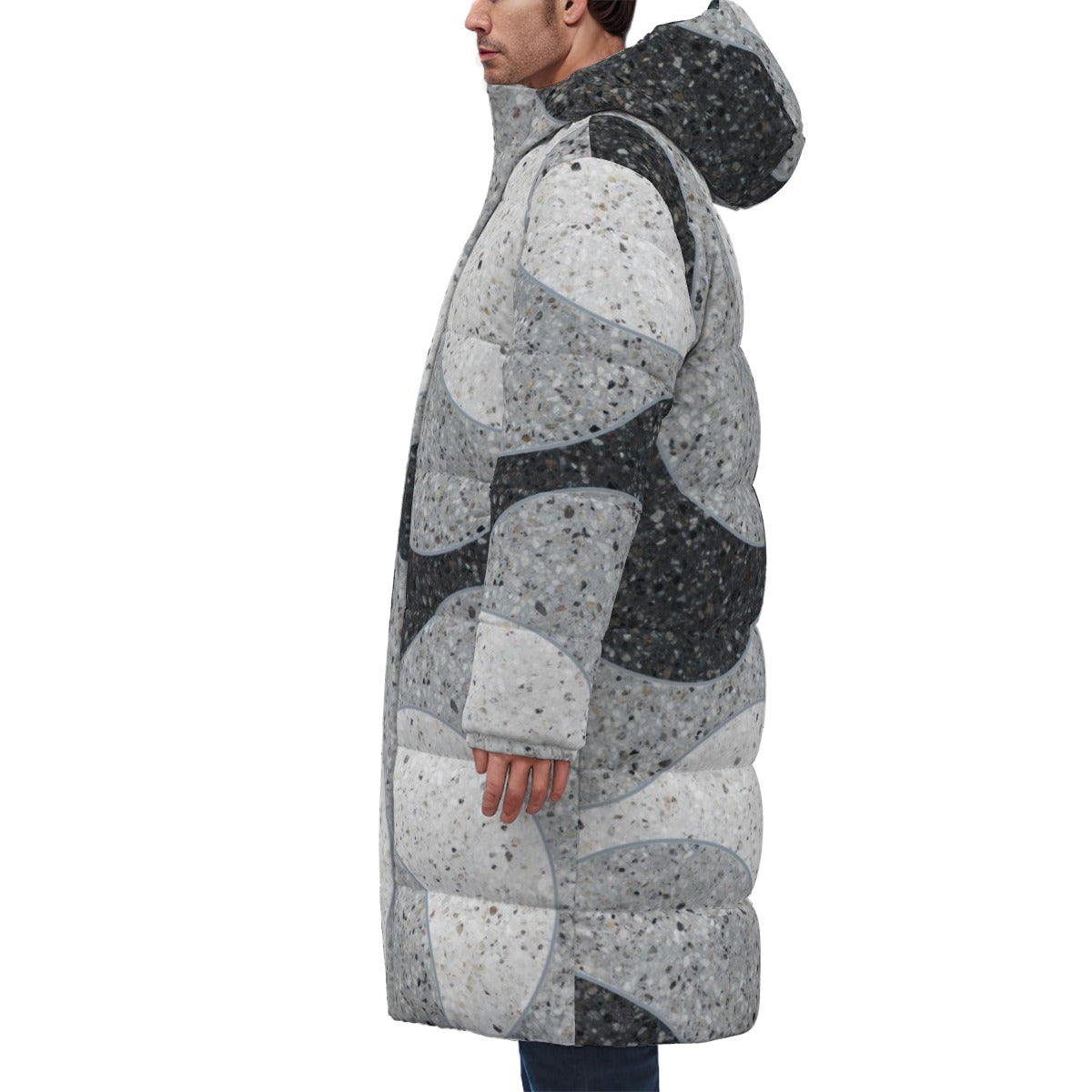 All-Over Print Unisex Long Down Jacket