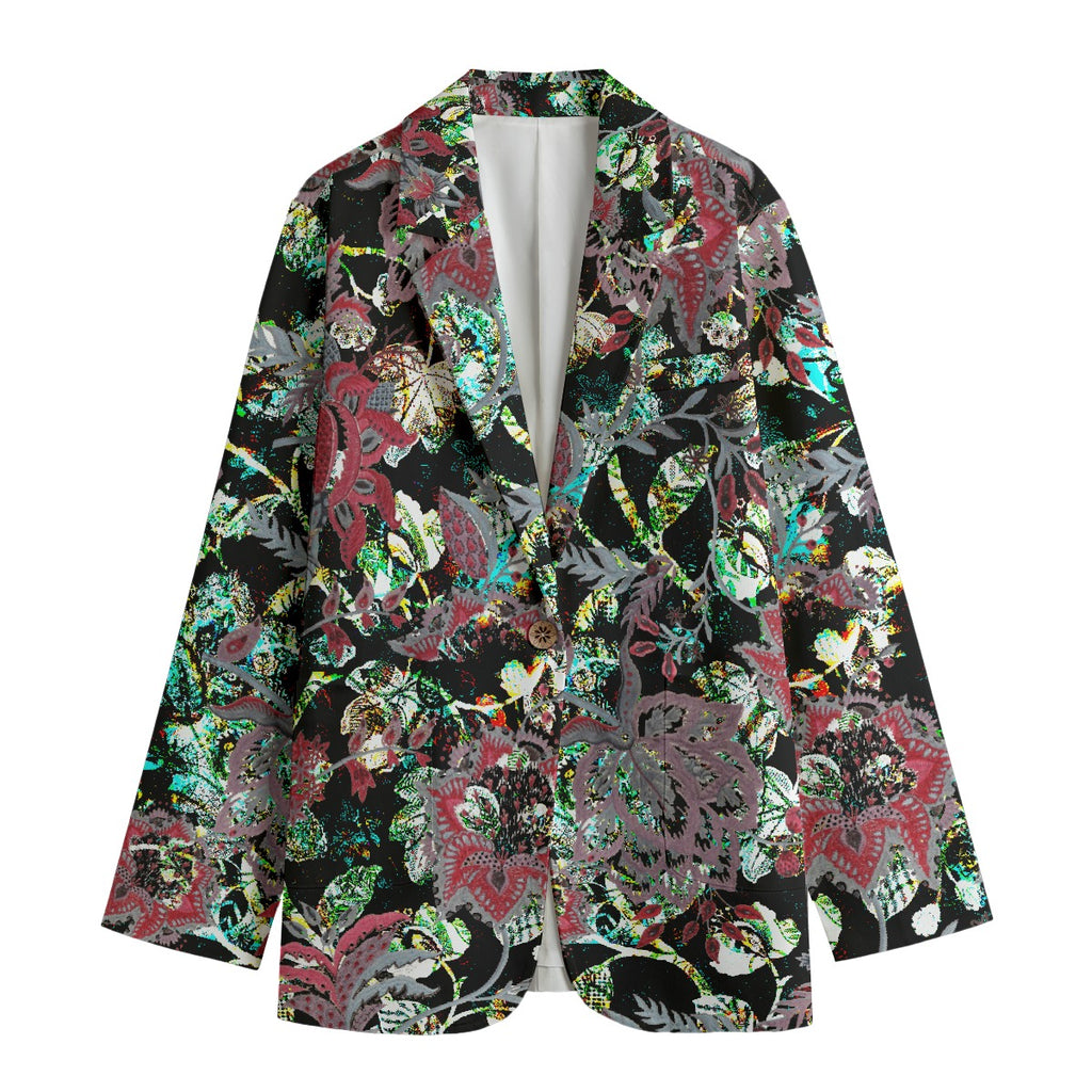 All-Over Print Women's Leisure Blazer | 245GSM Cotton
