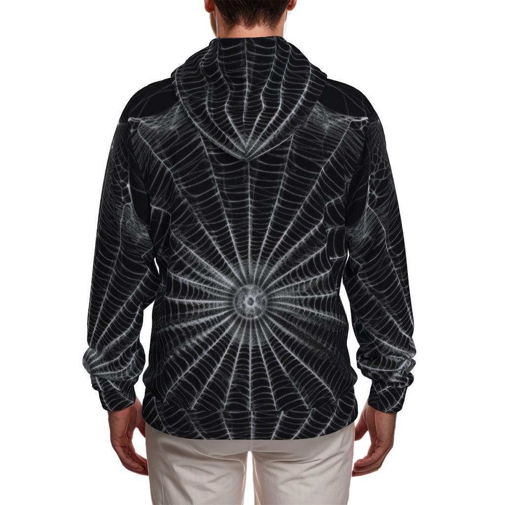 All-Over Print Zip Up Hoodie With Pocket