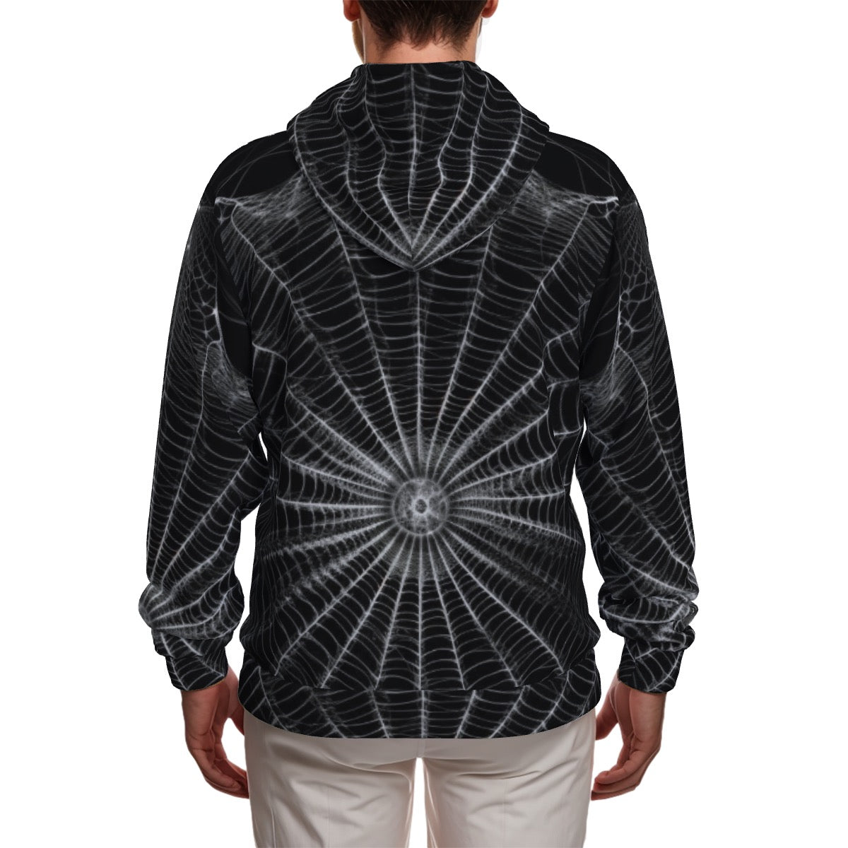 All-Over Print Zip Up Hoodie With Pocket