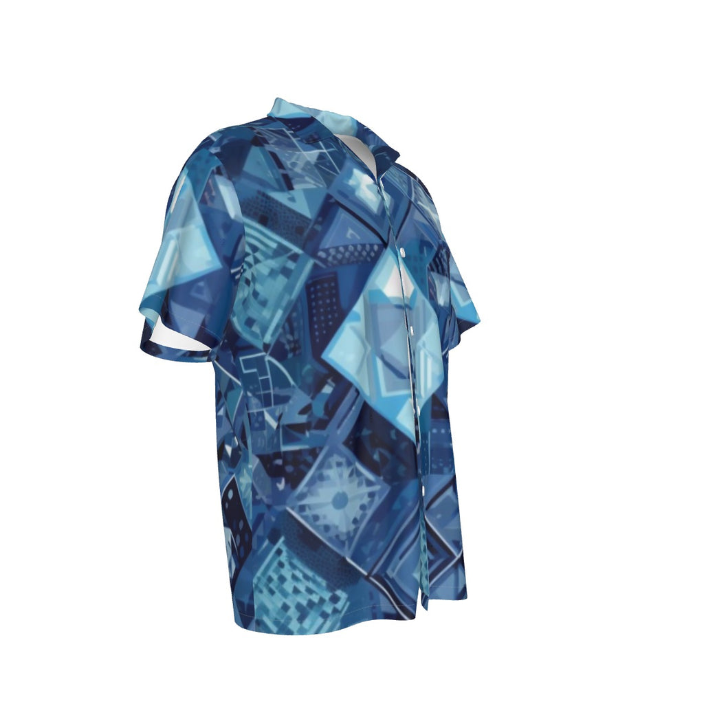 All-Over Print Men's Hawaiian Shirt With Pocket