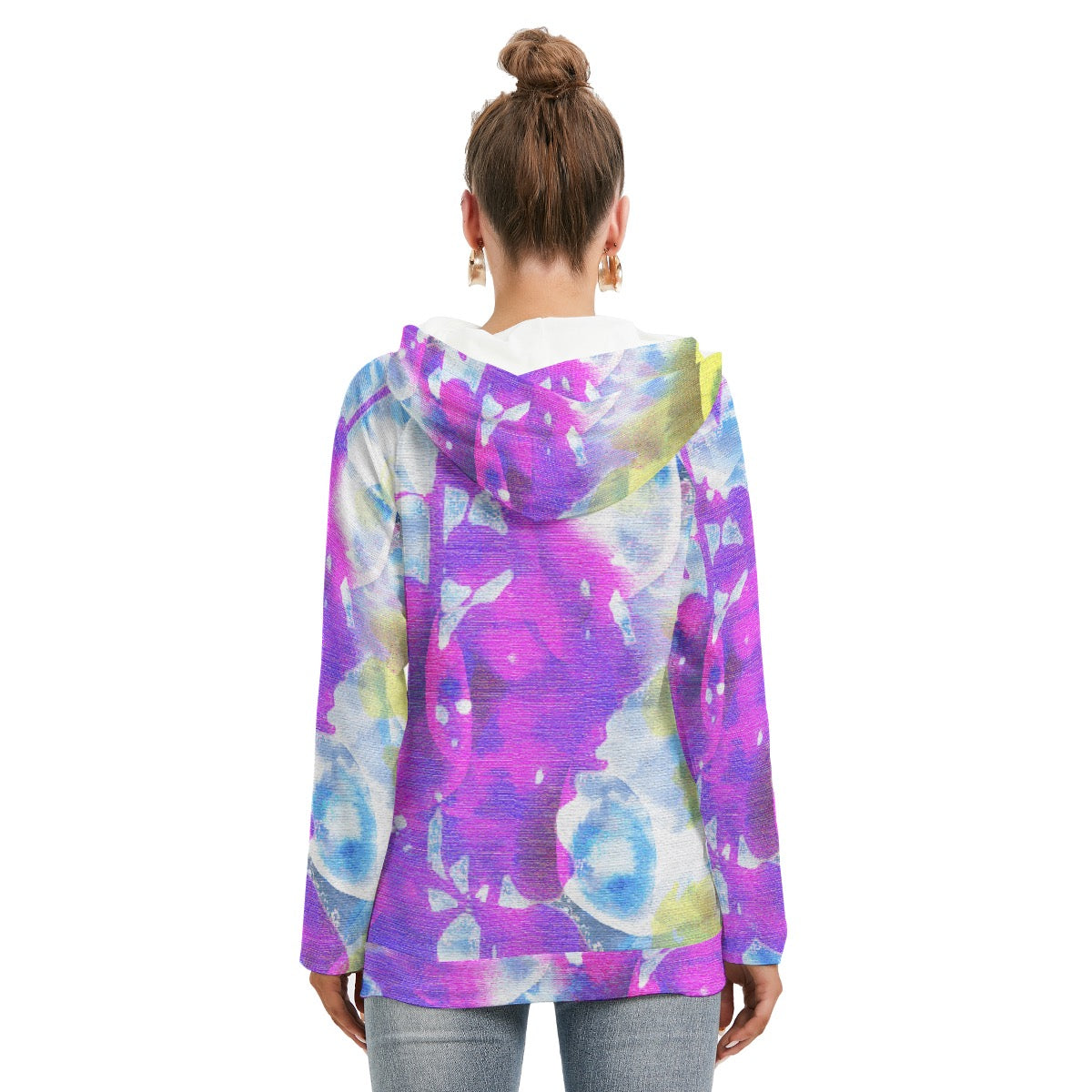 All-Over Print Women's Hoodie With Double Hood