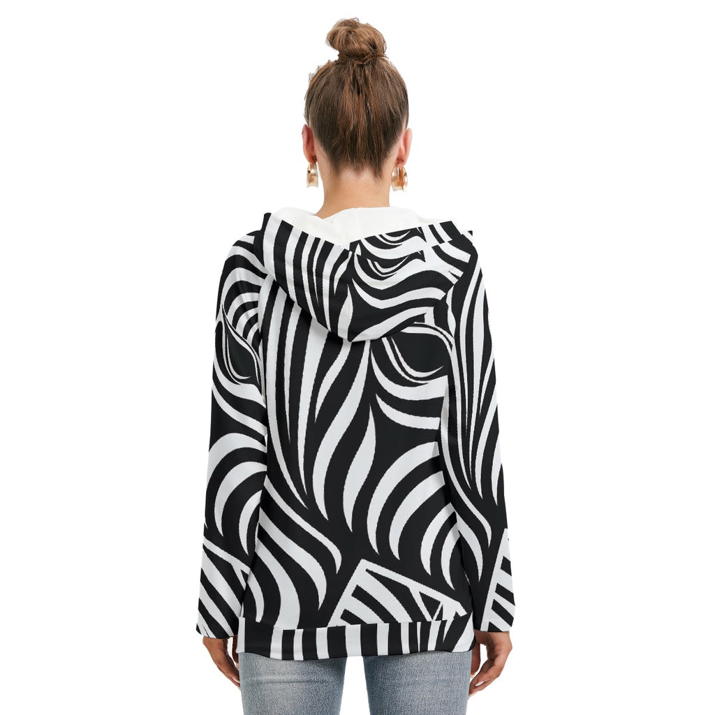 All-Over Print Women's Hoodie With Double Hood