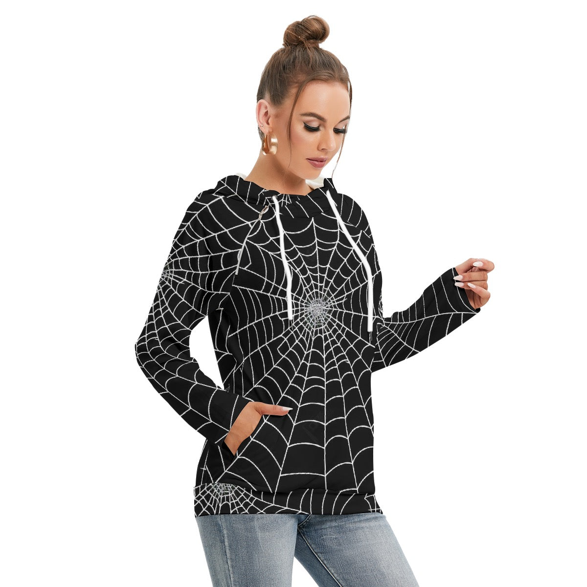 All-Over Print Women's Hoodie With Double Hood