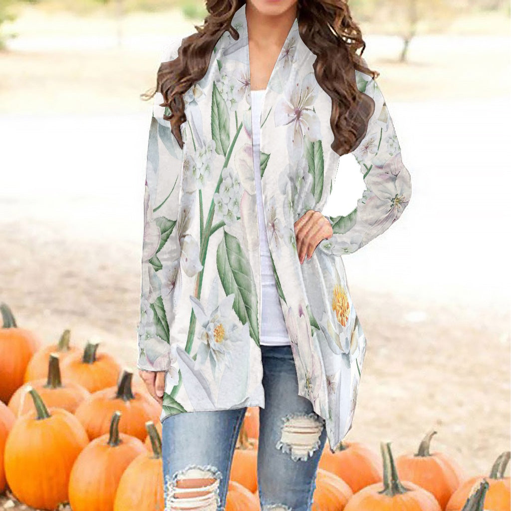 All-Over Print Women's Cardigan With Long Sleeve