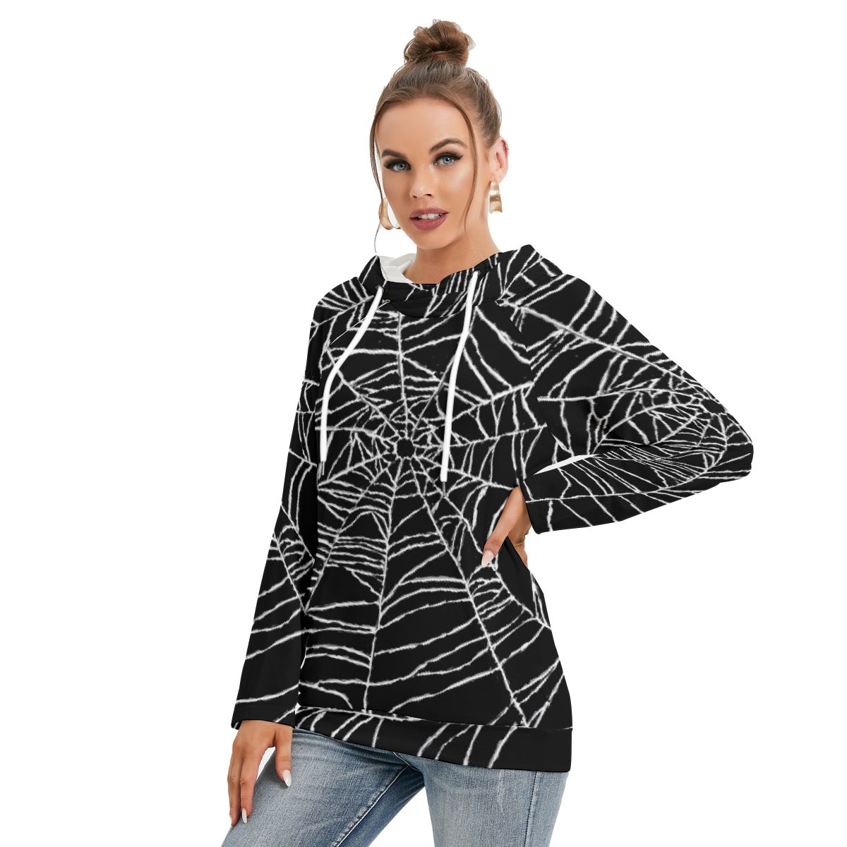 All-Over Print Women's Hoodie With Double Hood