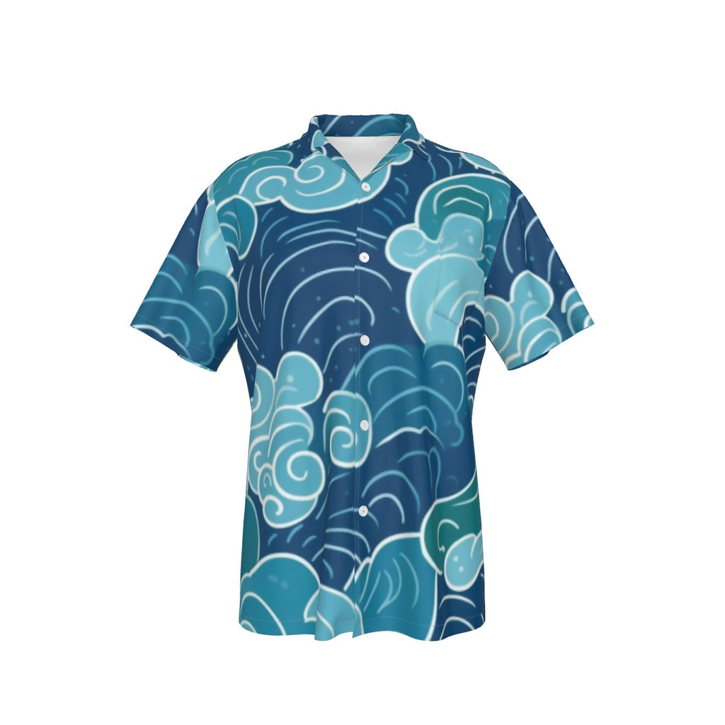 All-Over Print Men's Hawaiian Shirt With Pocket