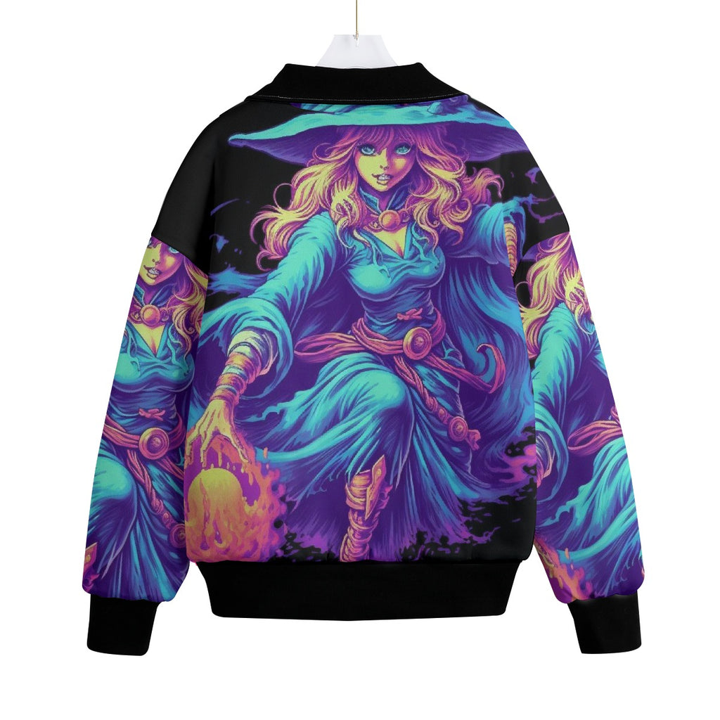 All-Over Print Unisex Knitted Fleece Lapel Outwear