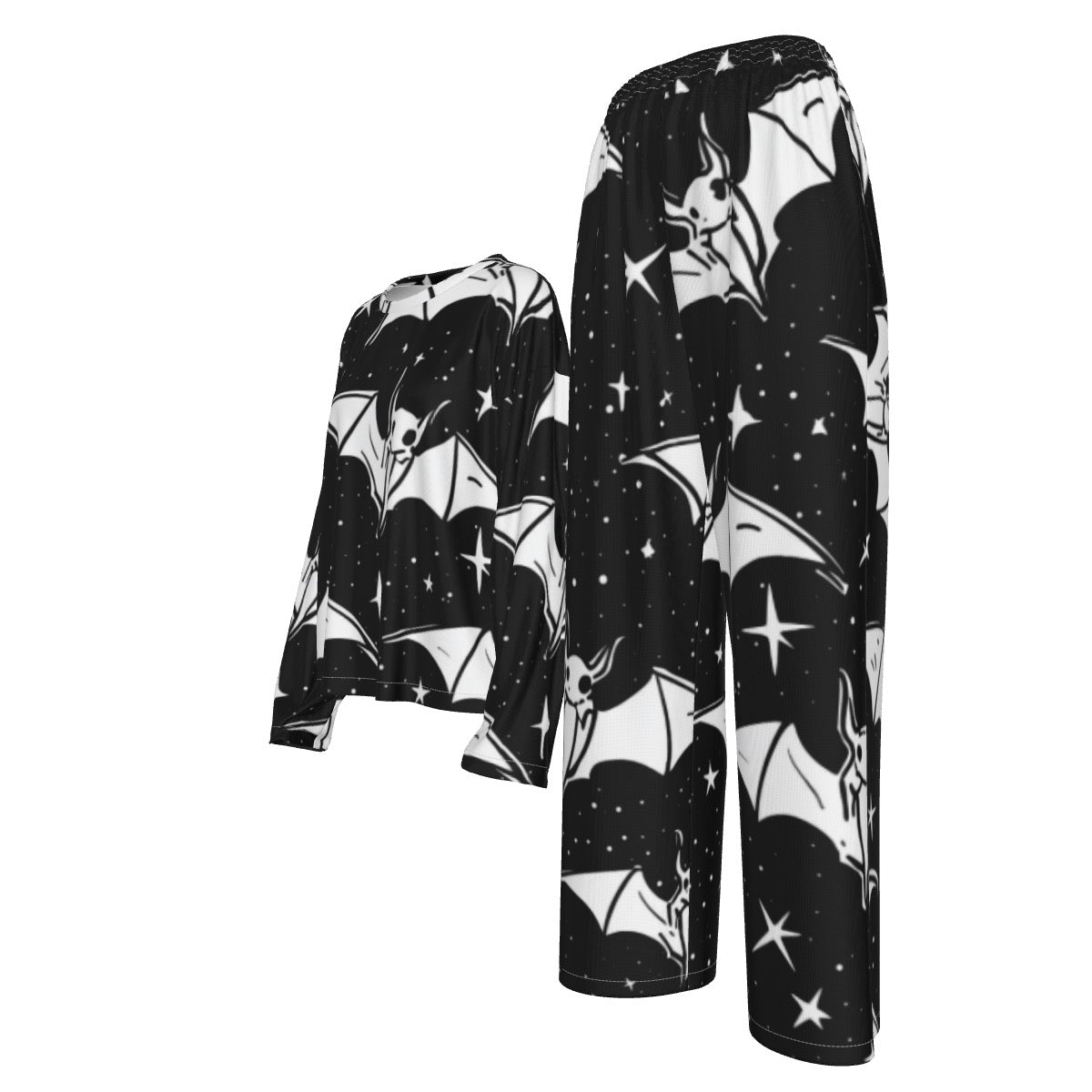 All-Over Print Women's Casual Long-Sleeves Trouser Suit