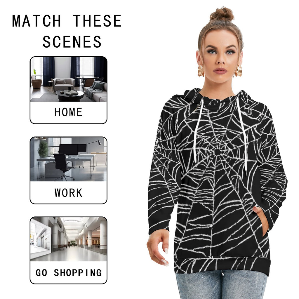 All-Over Print Women's Hoodie With Double Hood