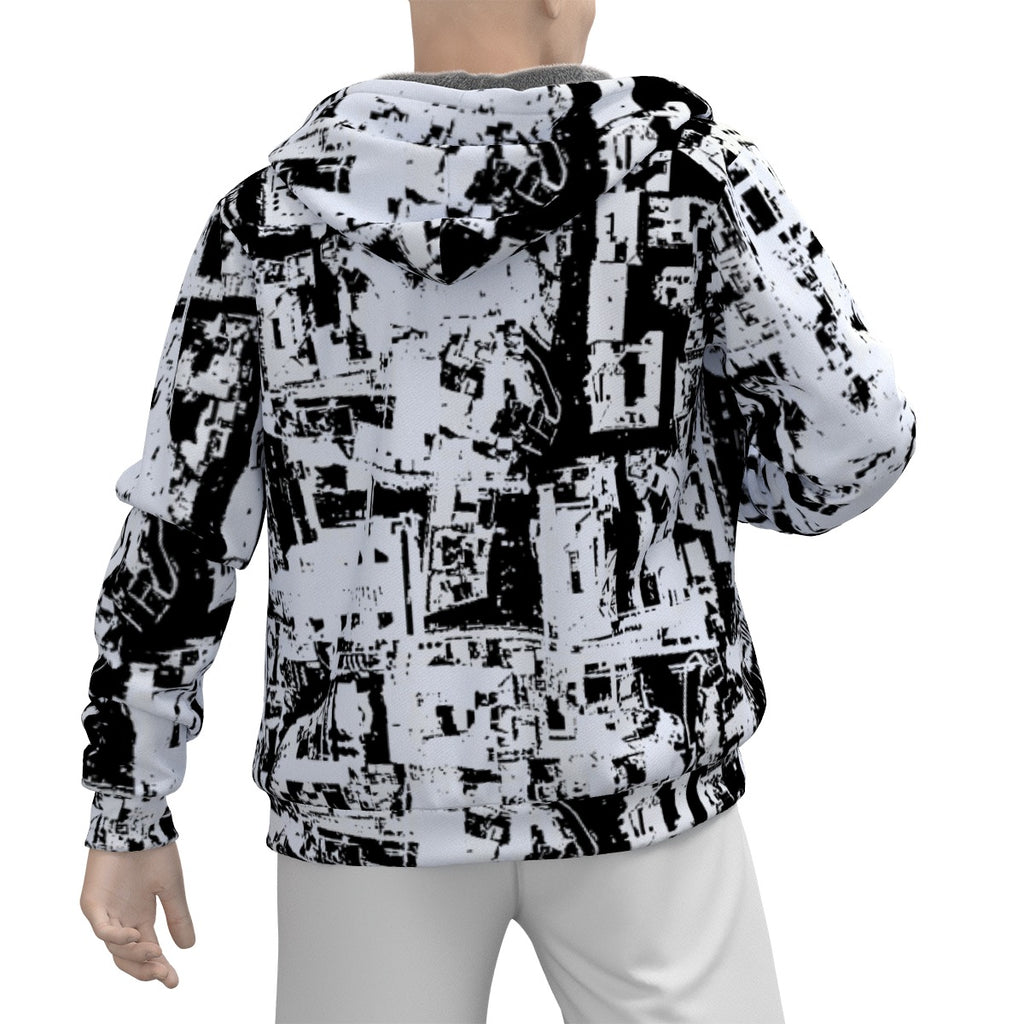 All-Over Print Men's Sherpa Fleece Zip Up Hoodie