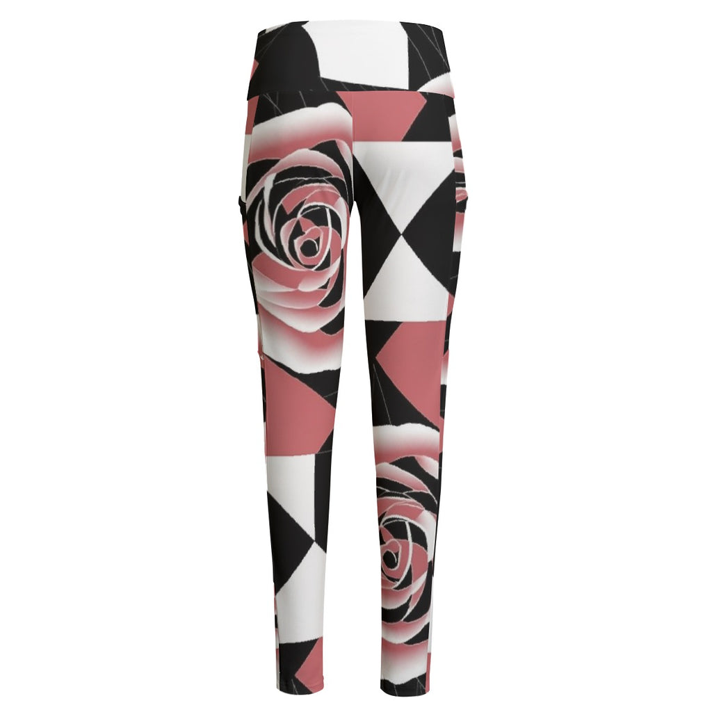 All-Over Print Women's High Waist Leggings With Side Pocket