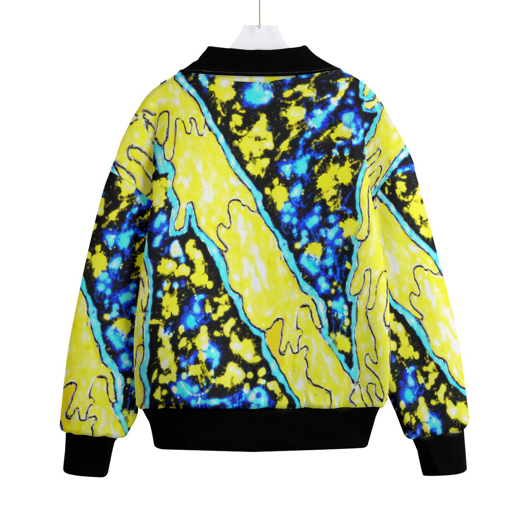 All-Over Print Unisex Knitted Fleece Lapel Outwear