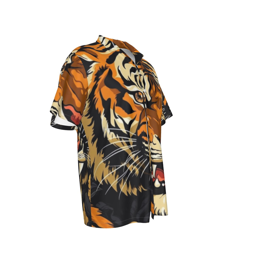 All-Over Print Men's Hawaiian Shirt With Pocket