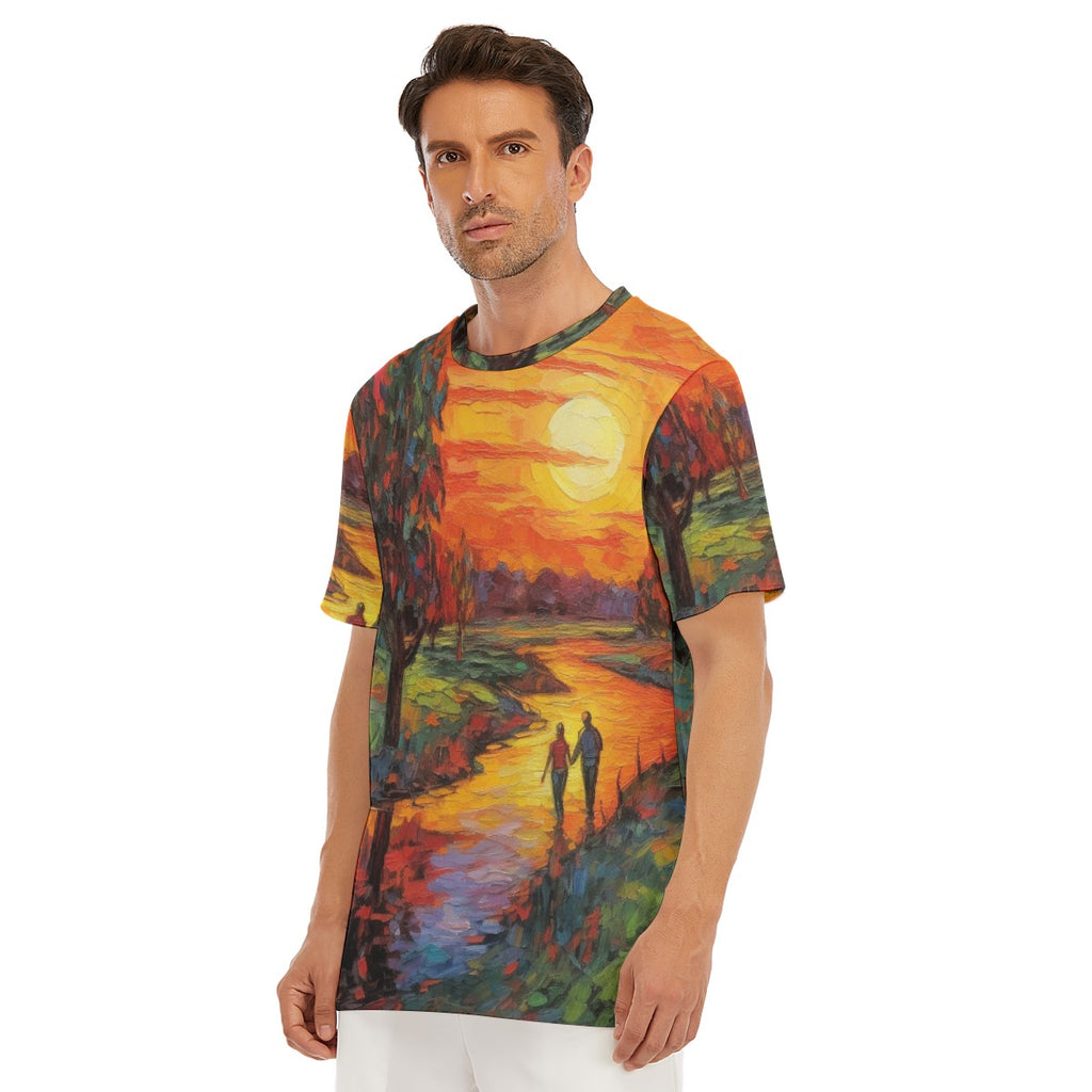 All-Over Print Men's O-Neck T-Shirt | 190GSM Cotton