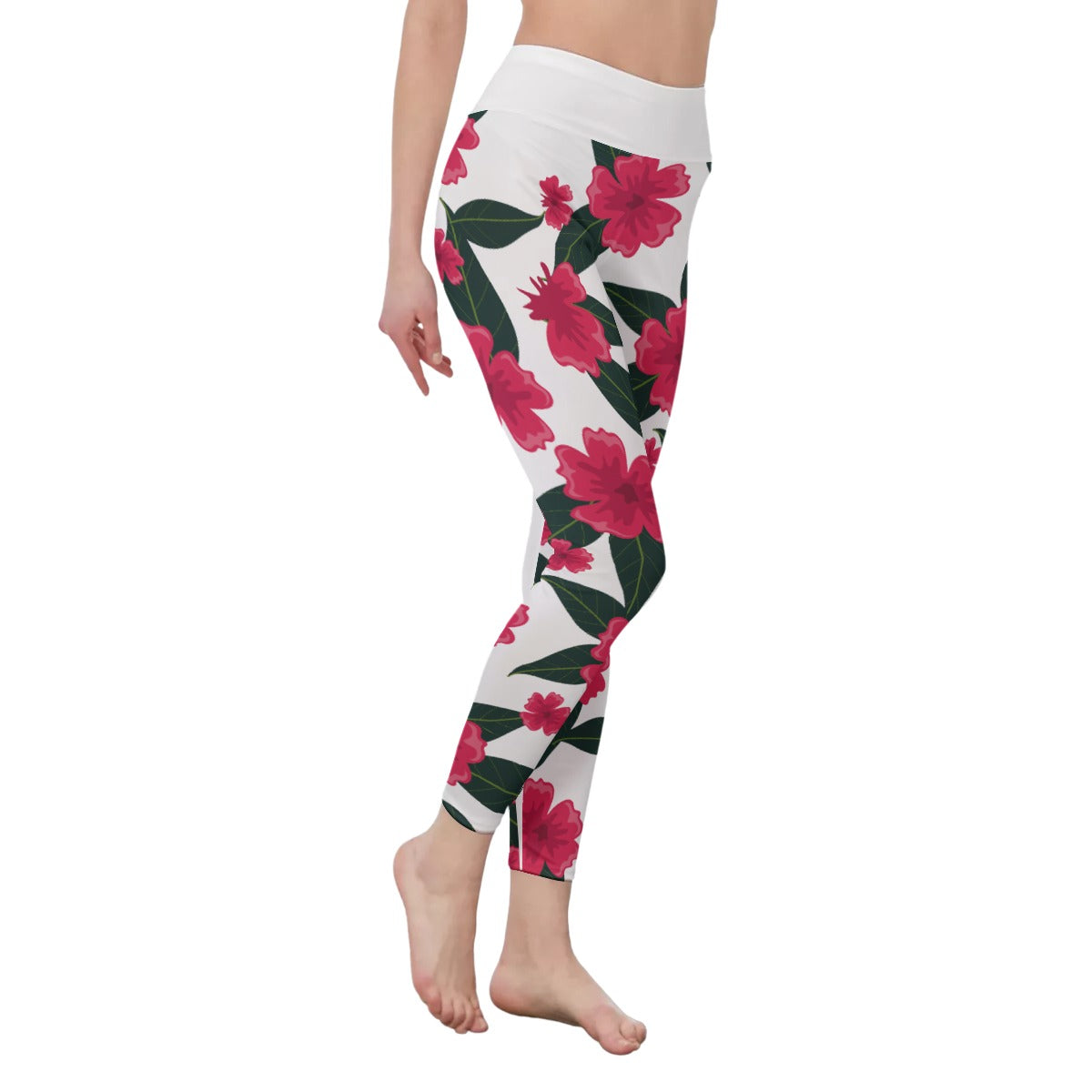 All-Over Print Women's High Waist Leggings | Side Stitch Closure