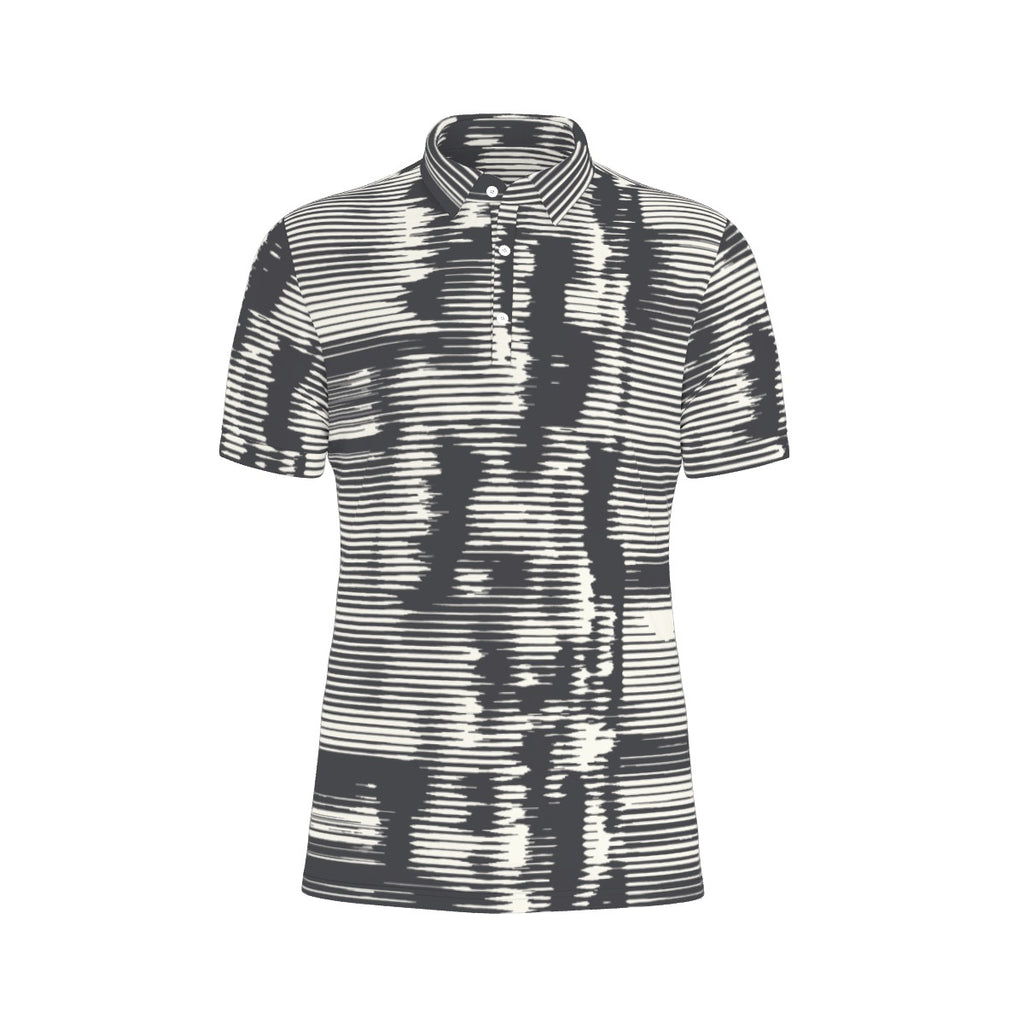 All-Over Print Men's Stretch Collar Polo Shirt