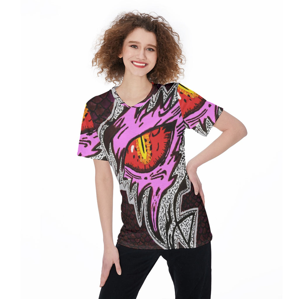 All-Over Print Women's O-Neck T-Shirt|180 GSM Jersey