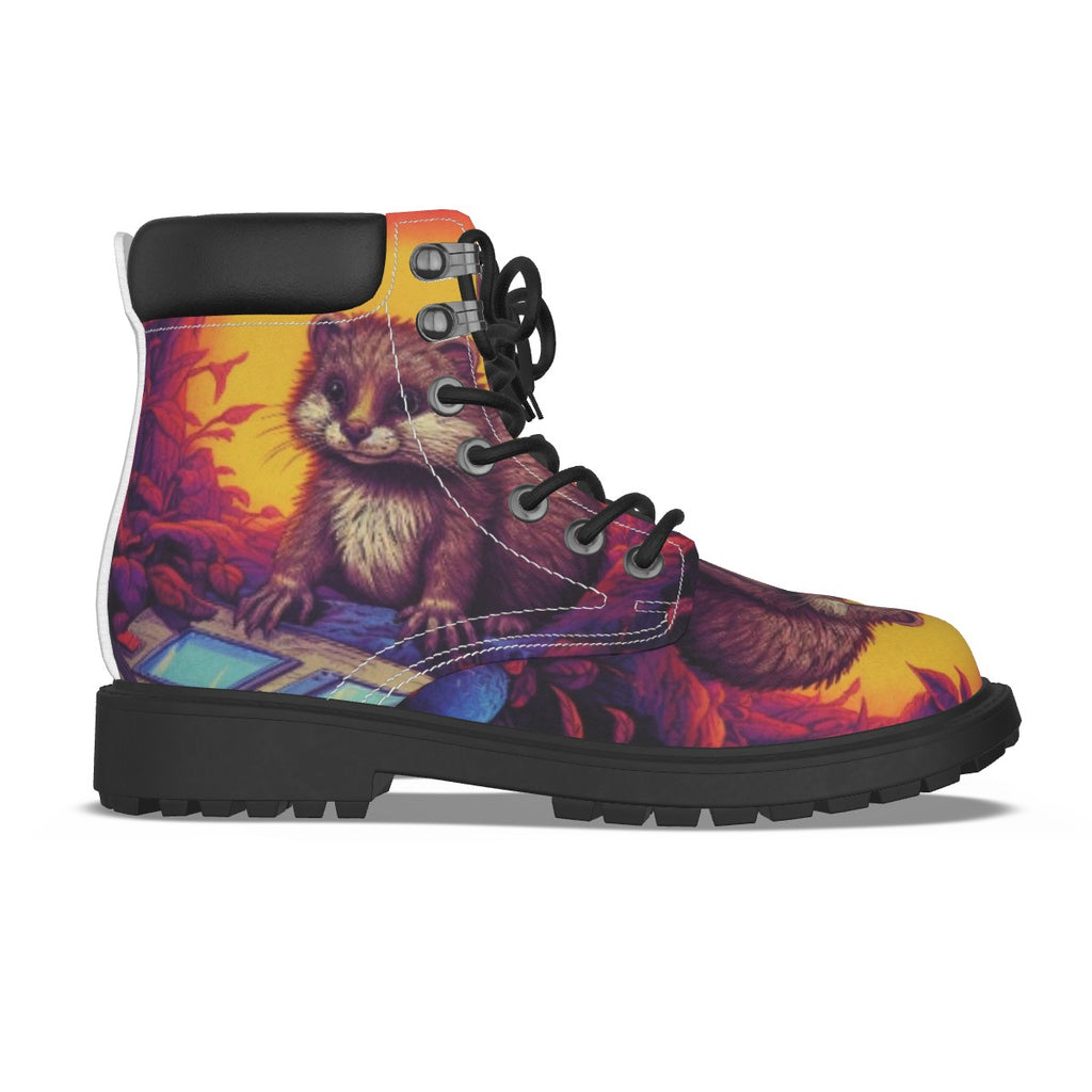 All-Over Print Men's Short Boots
