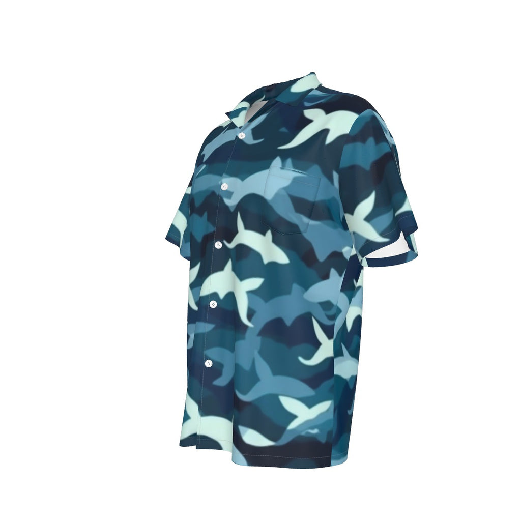 All-Over Print Men's Hawaiian Shirt With Pocket