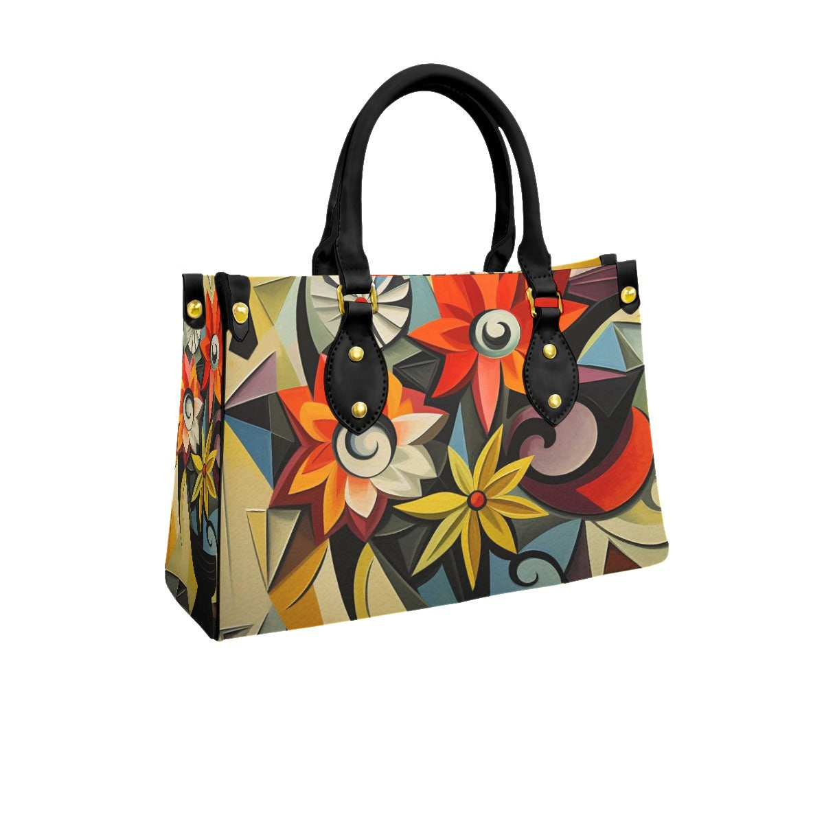 Women's Tote Bag With Black Handle