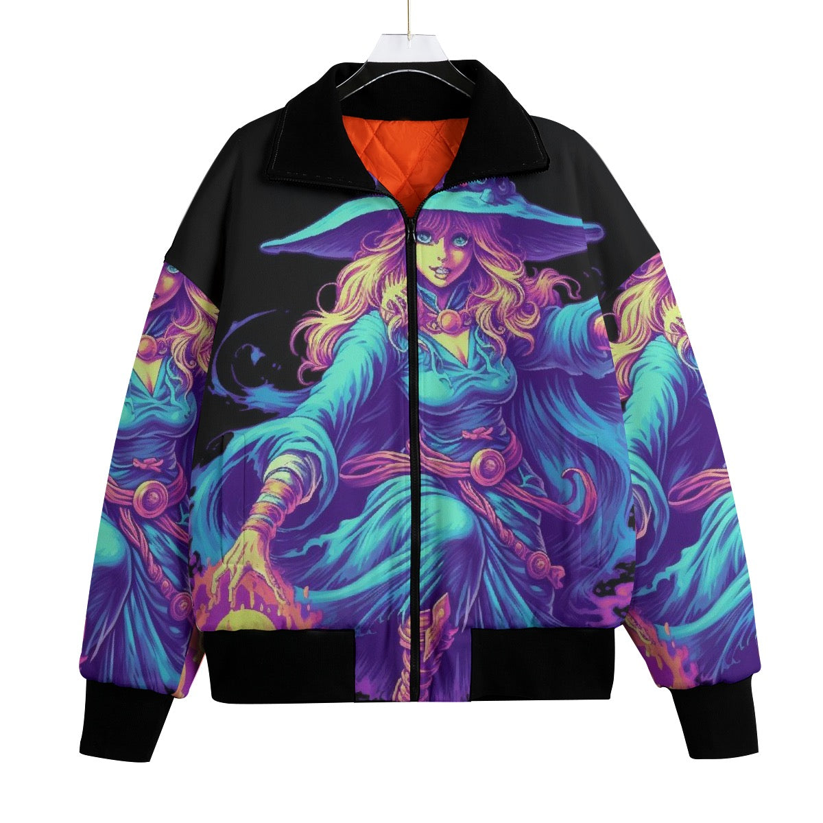 All-Over Print Unisex Knitted Fleece Lapel Outwear