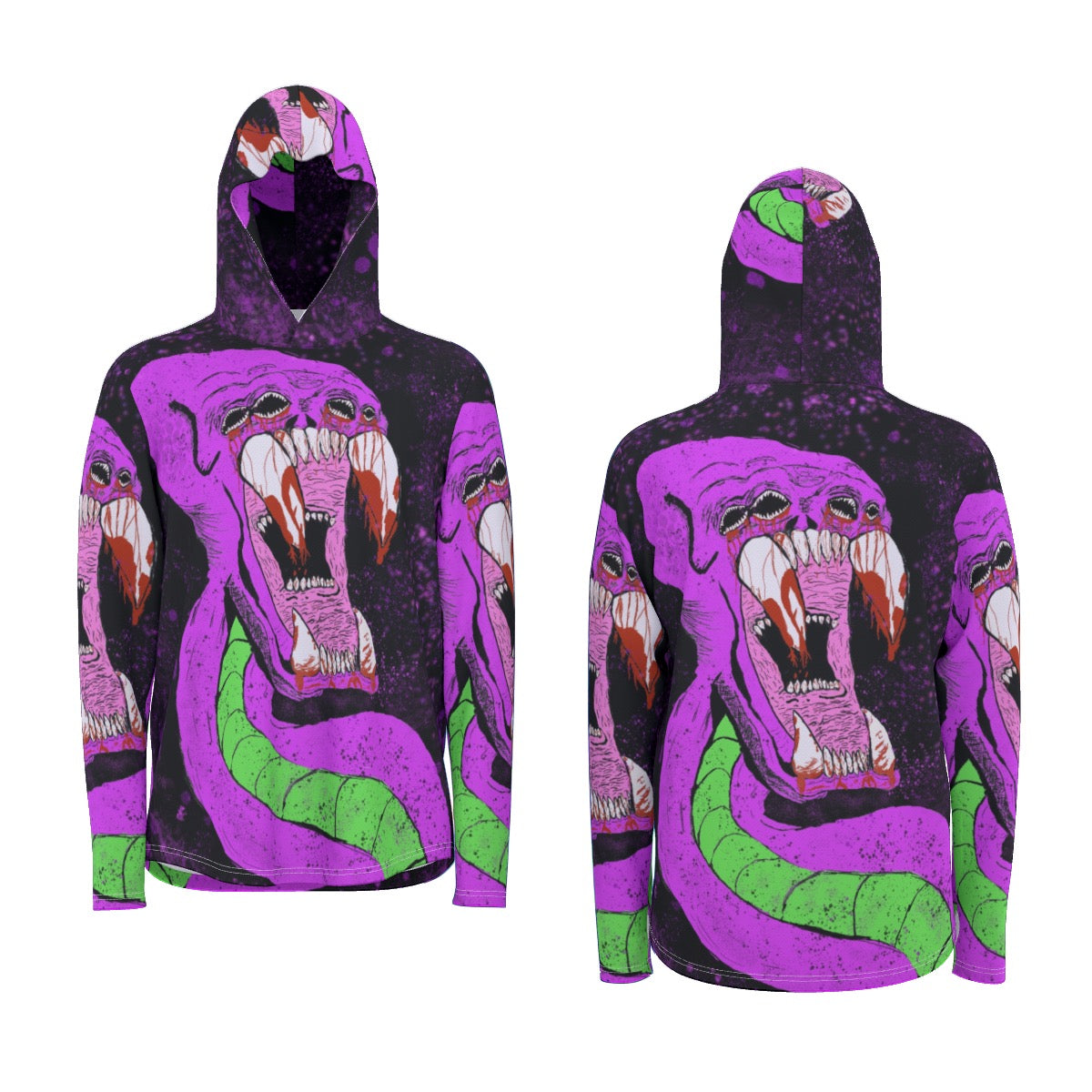 All-Over Print Men's Sunscreen  Sports Hoodie With Thumb Holes