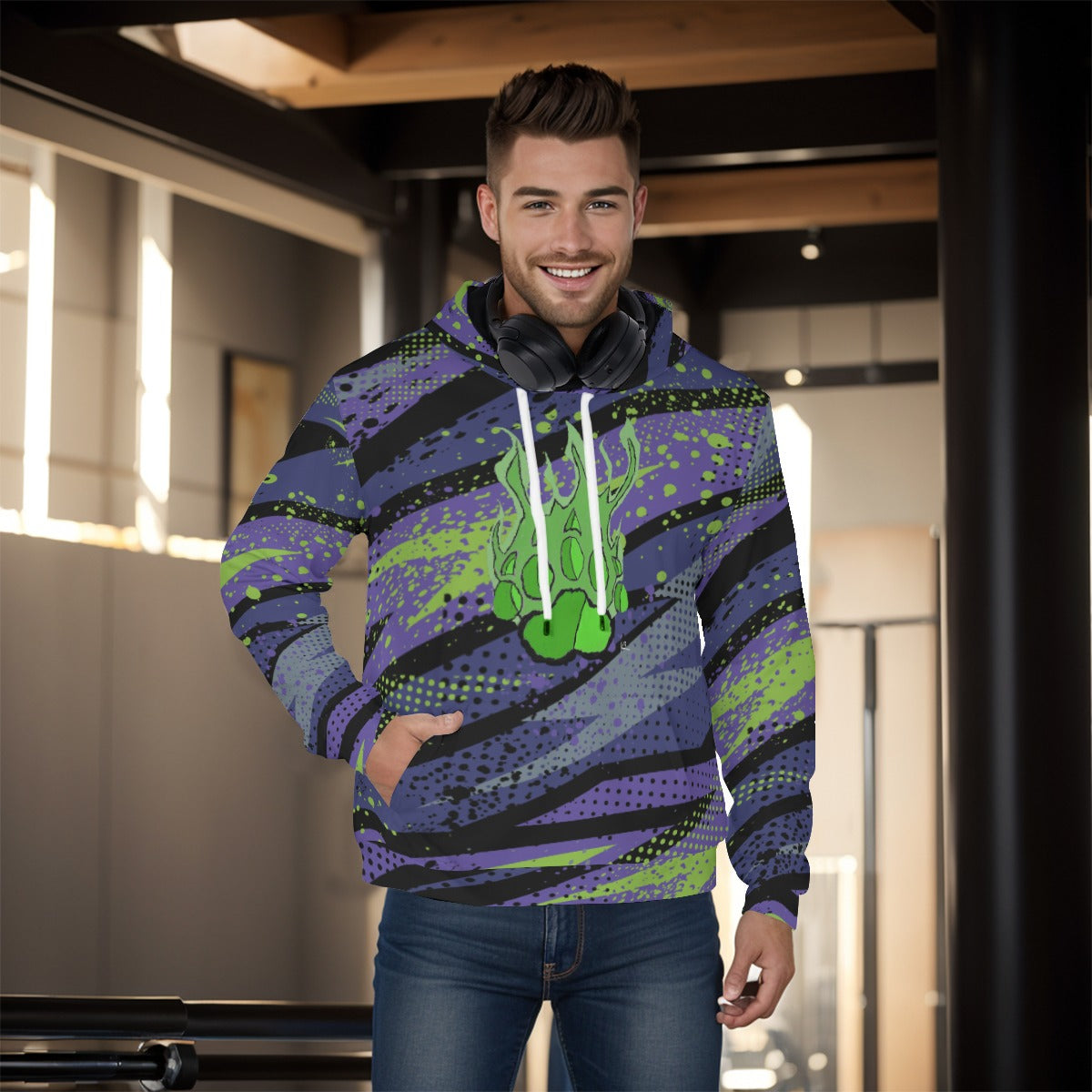 All-Over Print Men's Pullover Hoodie